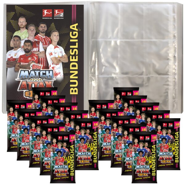 Topps Match Attax EXTRA 2022/23 - 1 Leere Sammelmappe + 20 Booster