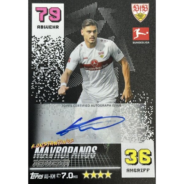 AU-KM - Konstantinos Mavropanos - Autogrammkarte - 2022/2023