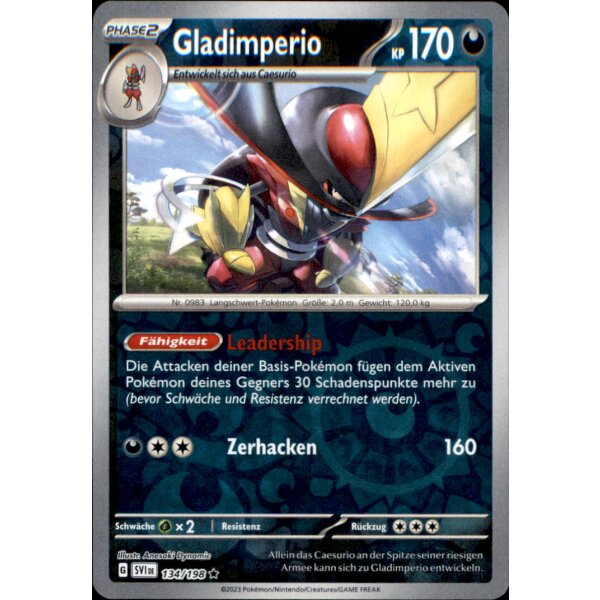 134/198 - Gladimperio - Reverse Holo - SV1 Karmesin & Purpur