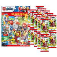 LEGO Avengers Serie 1 Trading Cards - 1 Starter + 20 Booster