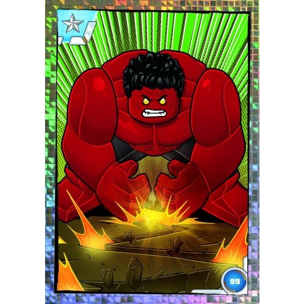 99 - Red Hulk - Schurken Karte - Comic Karte - 2023