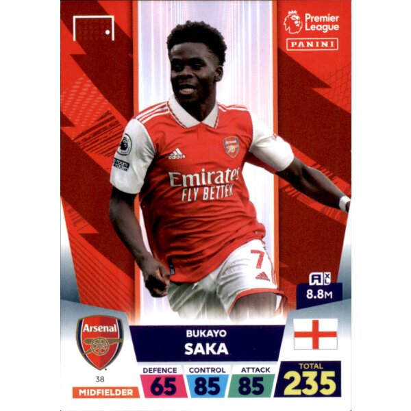 38 - Bukayo Saka - Team Mate - 2022/2023