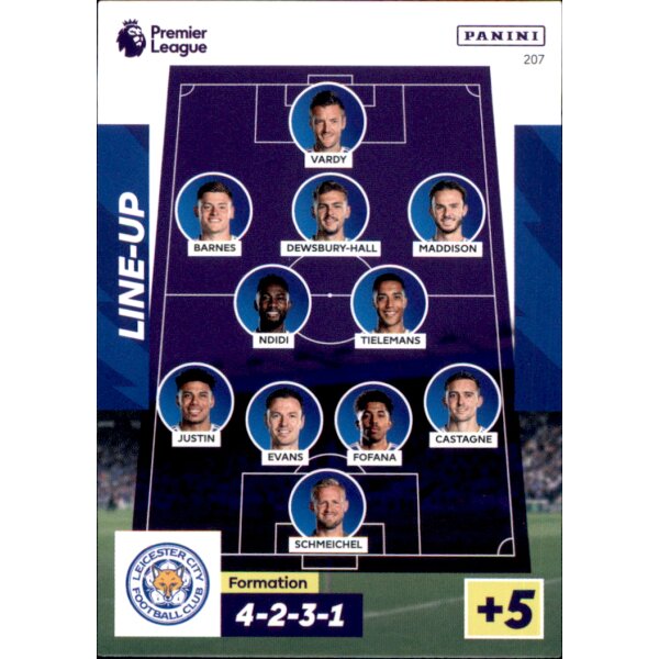 207 - Leicester City FC Line-Up - Aufstellkarten - 2022/2023