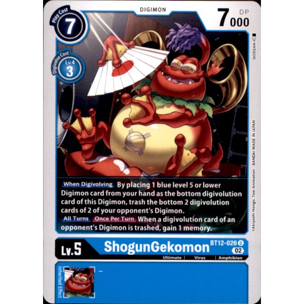 BT12-026 - ShogunGekomon  - Uncommon