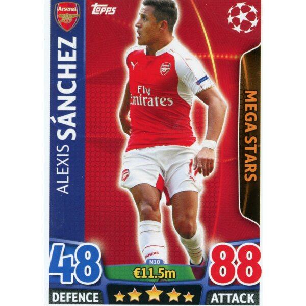 10 - Alexis Sanchez - Mega Stars - 2015/2016