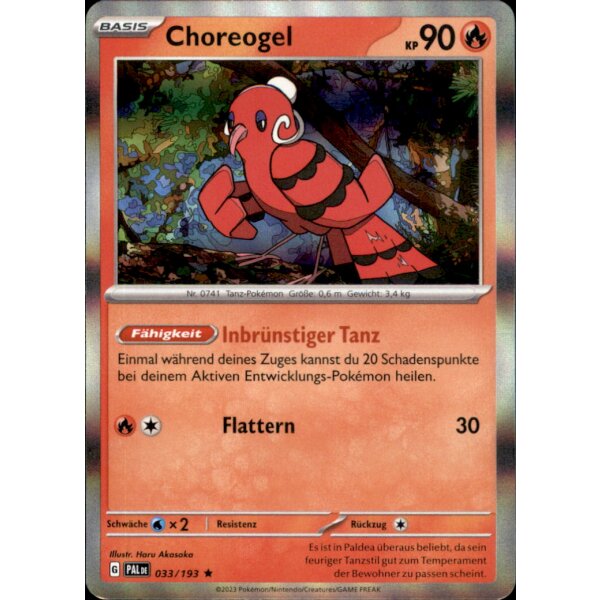 033/193 - Choreogel - Holo Rare - PAL Karmesin & Purpur