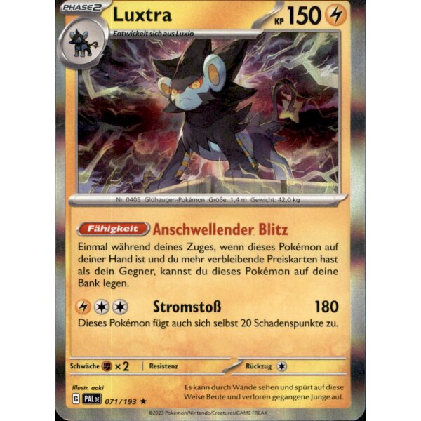 071/193 - Luxtra - Holo Rare - PAL Karmesin & Purpur