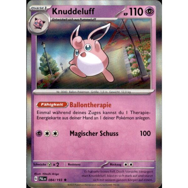 084/193 - Knuddeluff - Holo Rare - PAL Karmesin & Purpur