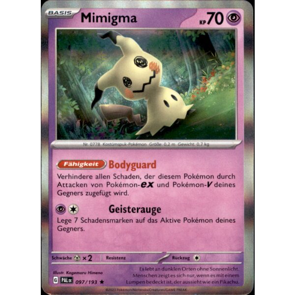 097/193 - Mimigma - Holo Rare - PAL Karmesin & Purpur