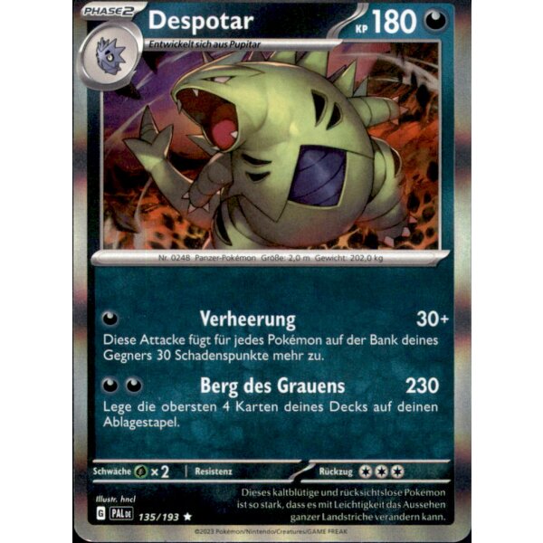 135/193 - Despotar - Holo Rare - PAL Karmesin & Purpur