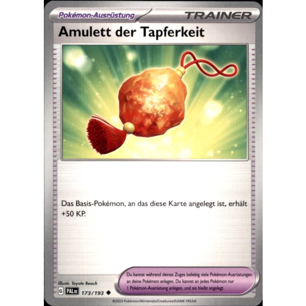 173/193 - Amulett der Tapferkeit - Uncommon - PAL Karmesin & Purpur