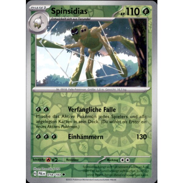 018/193 - Spinsidias - Reverse Holo - PAL Karmesin & Purpur