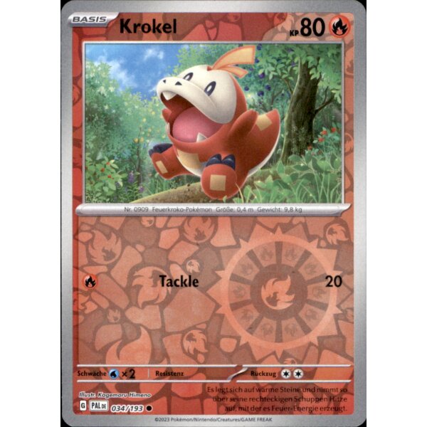 034/193 - Krokel - Reverse Holo - PAL Karmesin & Purpur