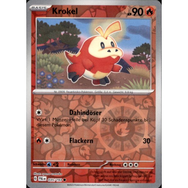 035/193 - Krokel - Reverse Holo - PAL Karmesin & Purpur