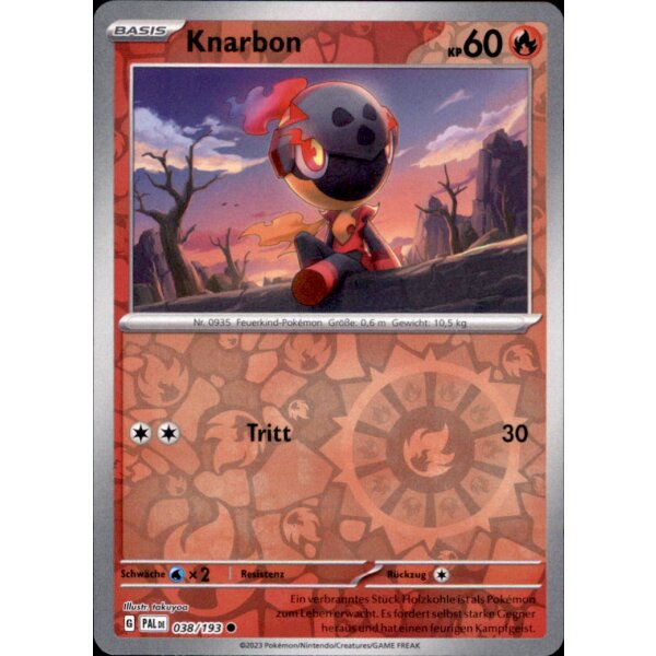 038/193 - Knarbon - Reverse Holo - PAL Karmesin & Purpur