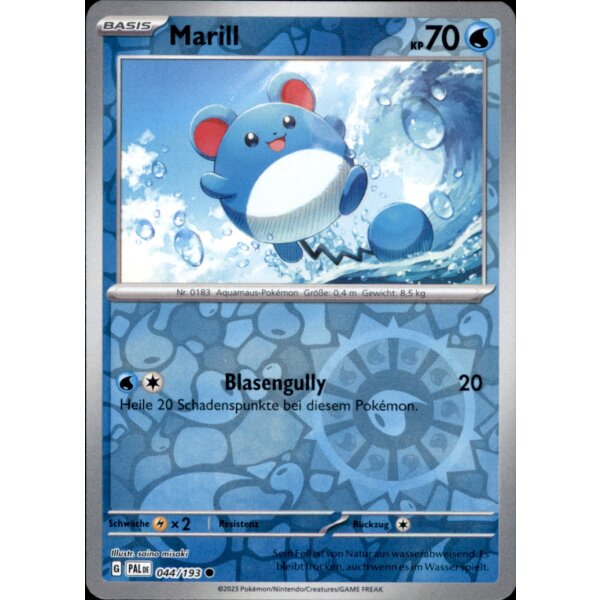 044/193 - Marill - Reverse Holo - PAL Karmesin & Purpur