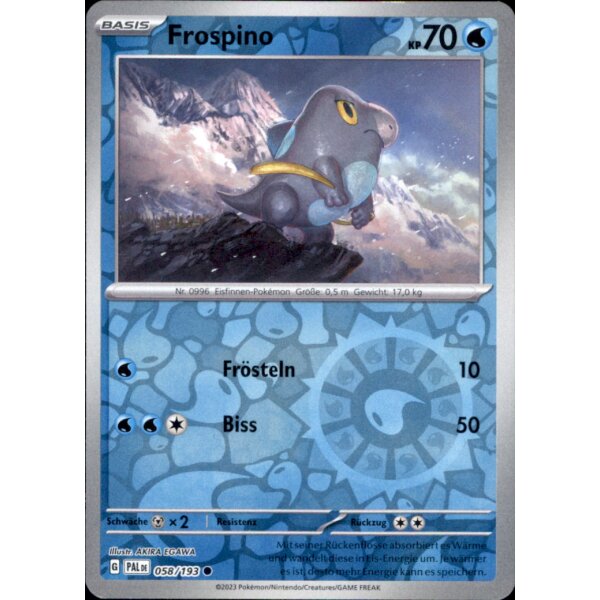 058/193 - Frospino - Reverse Holo - PAL Karmesin & Purpur