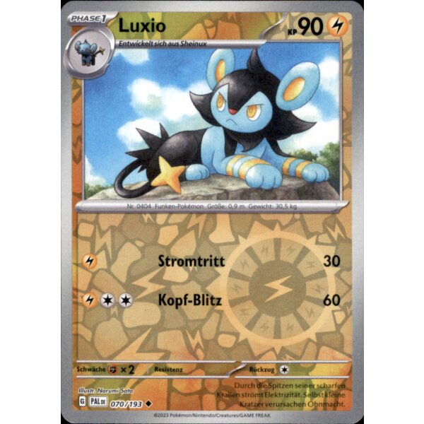 070/193 - Luxio - Reverse Holo - PAL Karmesin & Purpur