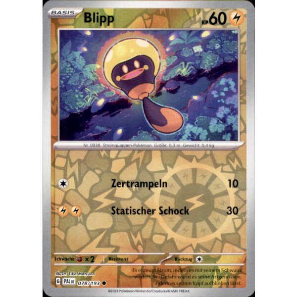 078/193 - Blipp - Reverse Holo - PAL Karmesin & Purpur