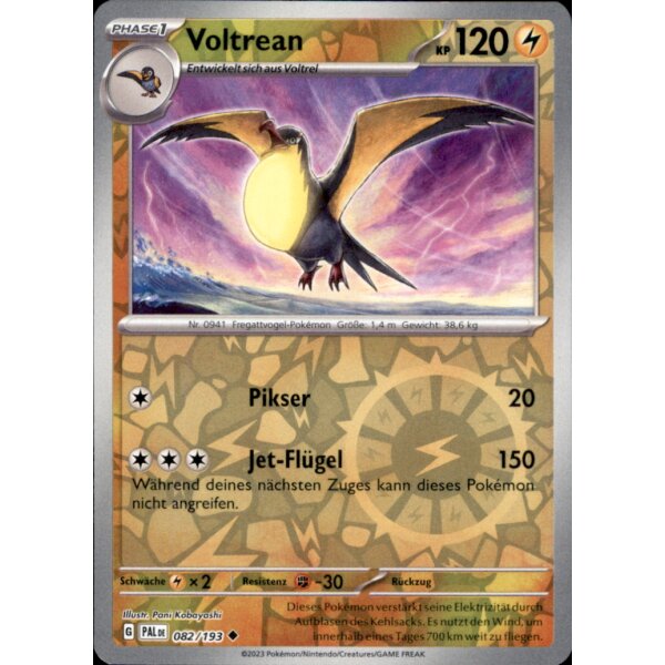 082/193 - Voltrean - Reverse Holo - PAL Karmesin & Purpur