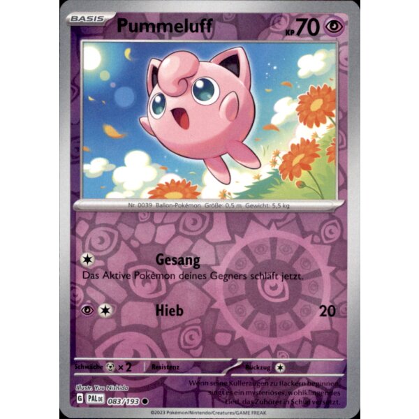 083/193 - Pummeluff - Reverse Holo - PAL Karmesin & Purpur