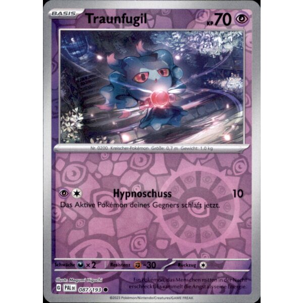 087/193 - Traunfugil - Reverse Holo - PAL Karmesin & Purpur