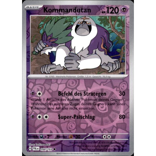 094/193 - Kommandutan - Reverse Holo - PAL Karmesin & Purpur