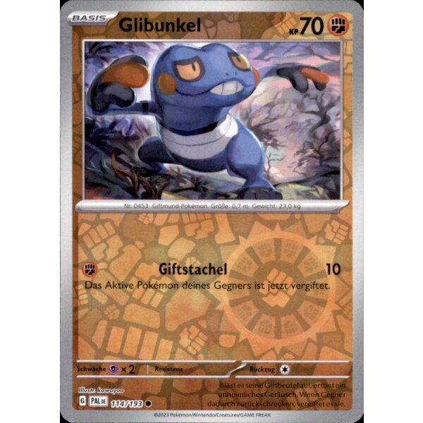 114/193 - Glibunkel - Reverse Holo - PAL Karmesin & Purpur