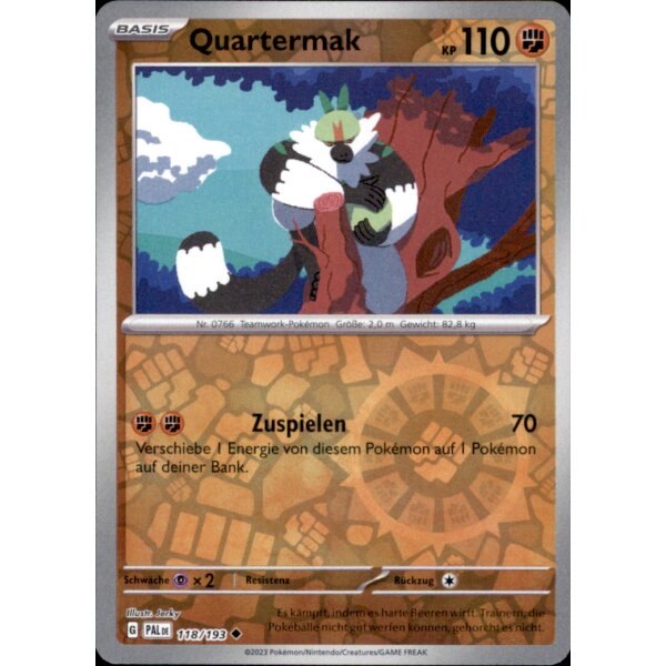 118/193 - Quartermak - Reverse Holo - PAL Karmesin & Purpur