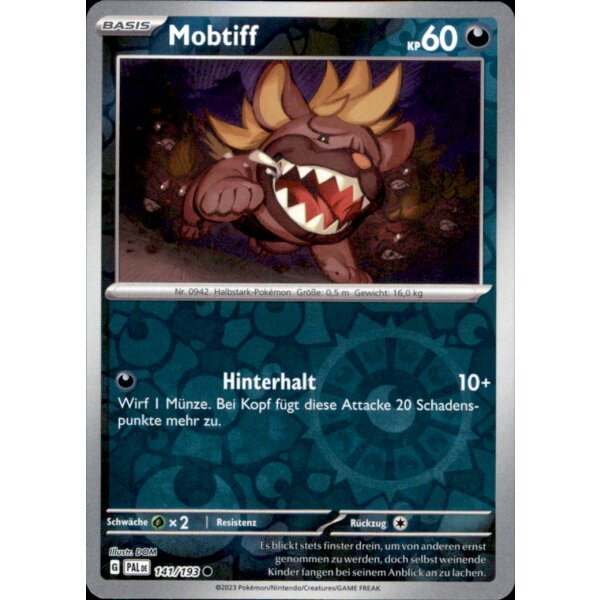 141/193 - Mobtiff - Reverse Holo - PAL Karmesin & Purpur