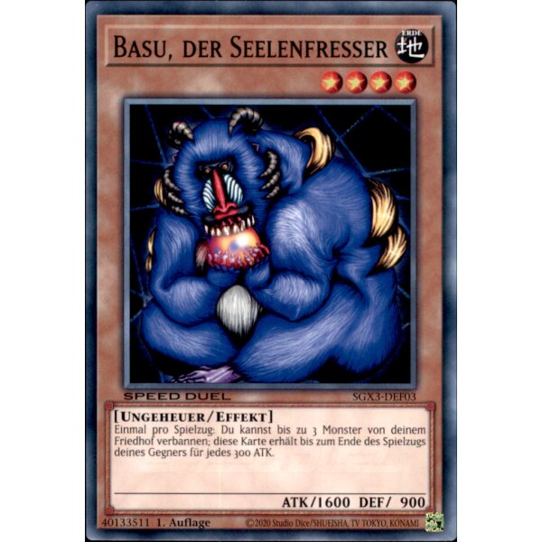 SGX3-DEF03 - Basu, der Seelenfresser - 1. Auflage