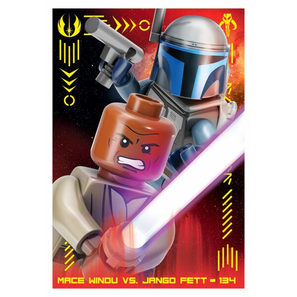 134 - Mace Windu vs. Jango Fett - Holofolie - LEGO Star Wars Serie 4