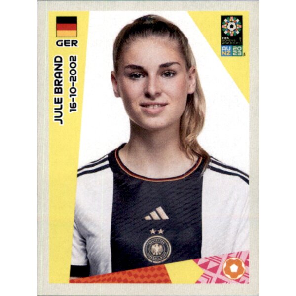 Frauen WM 2023 Sticker 520 - Jule Brand - Deutschland