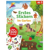 Erstes Stickern – Im Garten