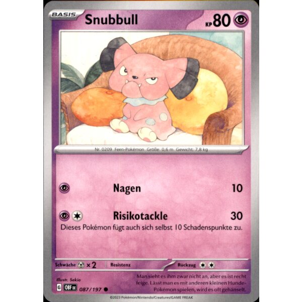 087/197 - Snubbull - Common - OBF Karmesin & Purpur