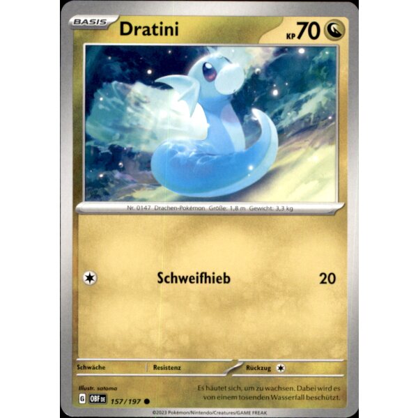 157/197 - Dratini - Common - OBF Karmesin & Purpur