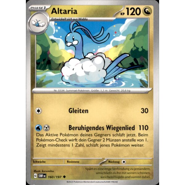 160/197 - Altaria - Uncommon - OBF Karmesin & Purpur