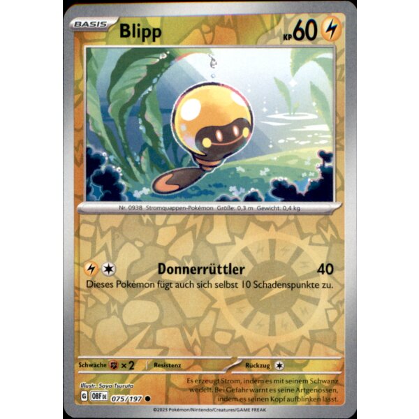 075/197 - Blipp - Reverse Holo - OBF Karmesin & Purpur