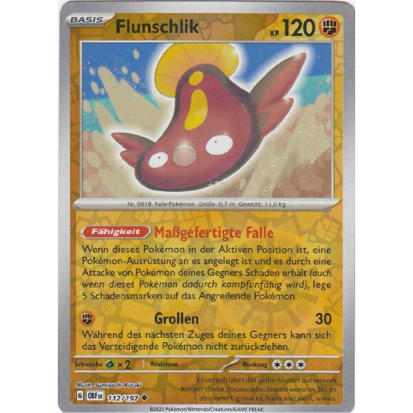 112/197 - Flunschlik - Reverse Holo - OBF Karmesin & Purpur