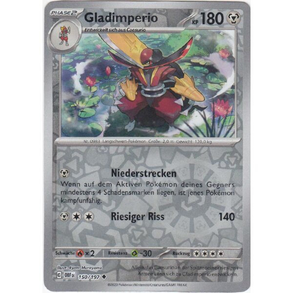 150/197 - Gladimperio - Reverse Holo - OBF Karmesin & Purpur