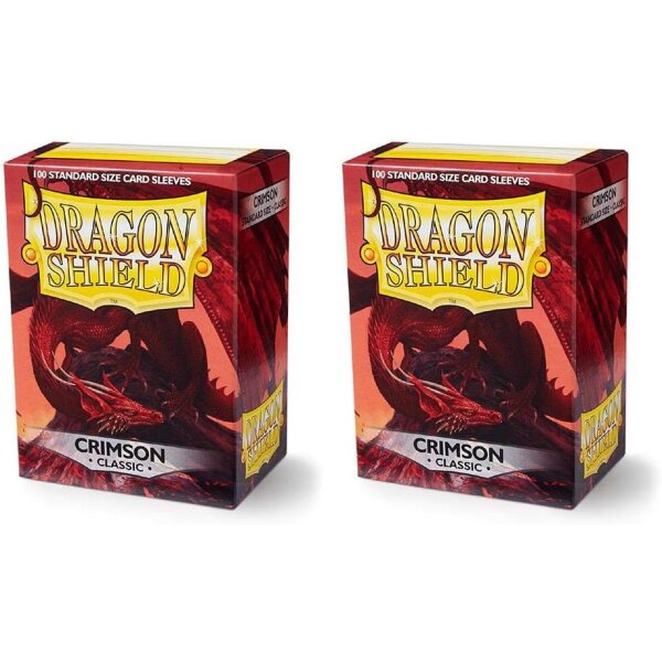 2x Dragon Shield Classic Sleeves - Crimson (2x100 Sleeves)