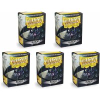 5x Dragon Shield Classic Sleeves - Black (5x100 Sleeves)