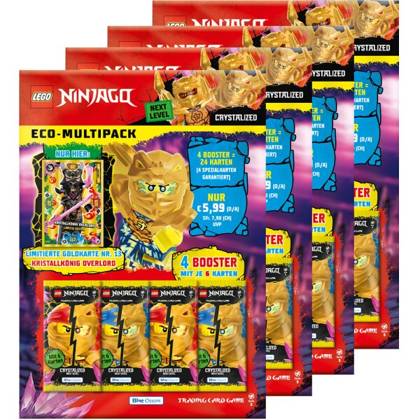 LEGO Ninjago Serie 8 NEXT LEVEL Trading Cards - Alle 4 verschiedenen Multipacks