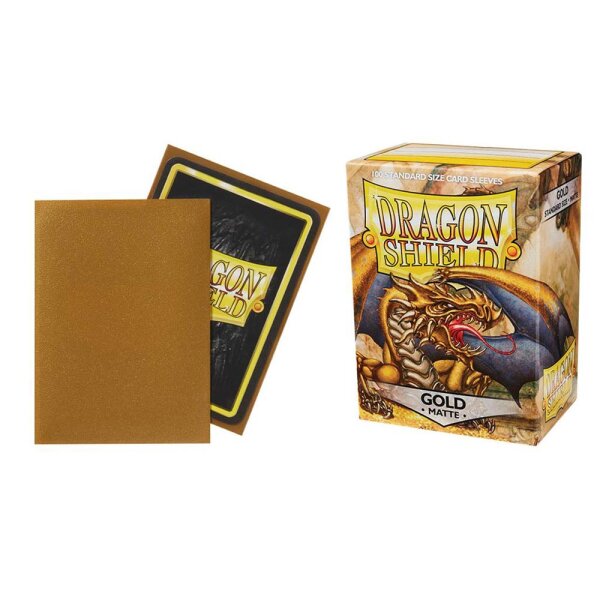 Dragon Shield Standard Sleeves - Matte Gold (100 Sleeves)