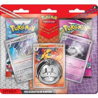 Pokemon Blister 3 Promokarten + 2 Booster - Deutsch