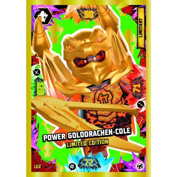 LE02 - Power Golddrachen-Cole - Limitierte Karte - Serie 8 NEXT LEVEL