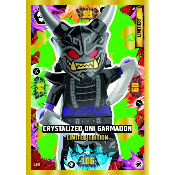 LE09 - Crystalized Oni Garmadon - Limitierte Karte - Serie 8 NEXT LEVEL