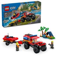 LEGO® City Feuerwehr 60412 - Feuerwehrgeländewagen mit Rettungsboot