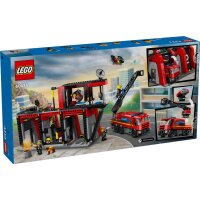 LEGO® City Feuerwehr 60414 - Feuerwehrstation mit Drehleiterfahrzeug