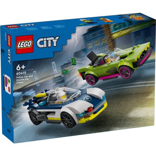 LEGO® City Polizei 60415 - Verfolgungsjagd mit Polizeiauto und Muscle Car